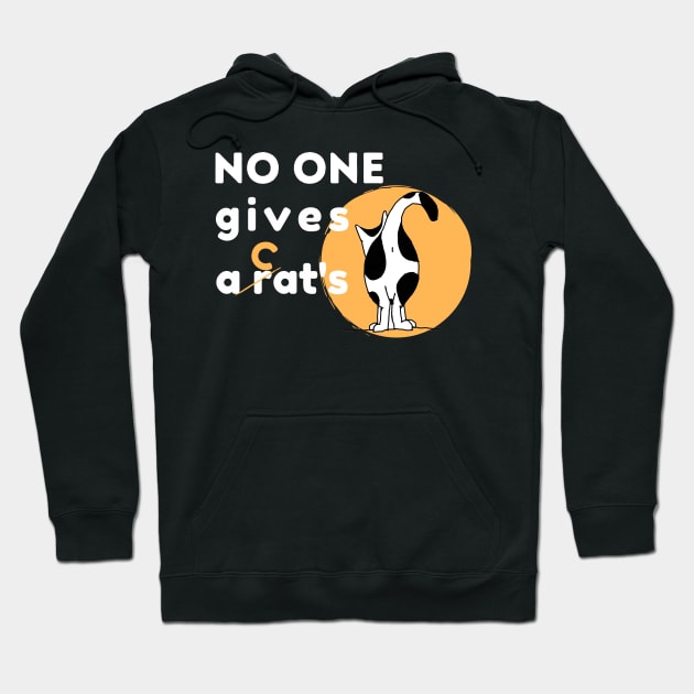 No One Gives a Cat's Ass Hoodie by leBoosh-Designs